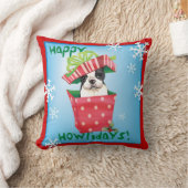 Howliday幸せなボストンテリア クッション (ブランケット)