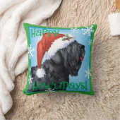 Howliday幸せな黒くロシアのなテリア クッション (ブランケット)