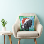 Howliday幸せな黒くロシアのなテリア クッション (椅子)