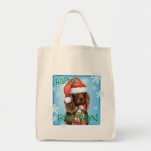Howliday幸せなBoykinのスパニエル犬 トートバッグ (正面)