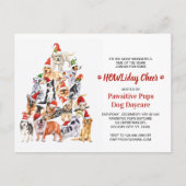 HOWLiday応援ドッグラバークリスマスペットビジネス インビテーションポストカード (正面)