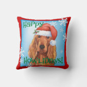 Howlidaysの幸せなアイリッシュセッター クッション (裏面)