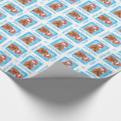 Howlidaysの幸せなアイリッシュセッター ラッピングペーパー (角)