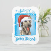 Howlidaysの幸せなアイリッシュ・ウルフハウンド シーズンカード (スタンド正面)