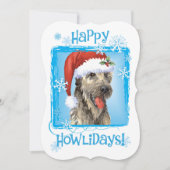 Howlidaysの幸せなアイリッシュ・ウルフハウンド シーズンカード (正面)