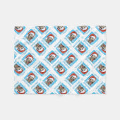 Howlidaysの幸せなアイリッシュ・ウルフハウンド フリースブランケット (正面(横))