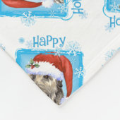 Howlidaysの幸せなアイリッシュ・ウルフハウンド フリースブランケット (角)