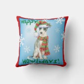 Howlidaysの幸せなイタリアン・グレーハウンド クッション (裏面)