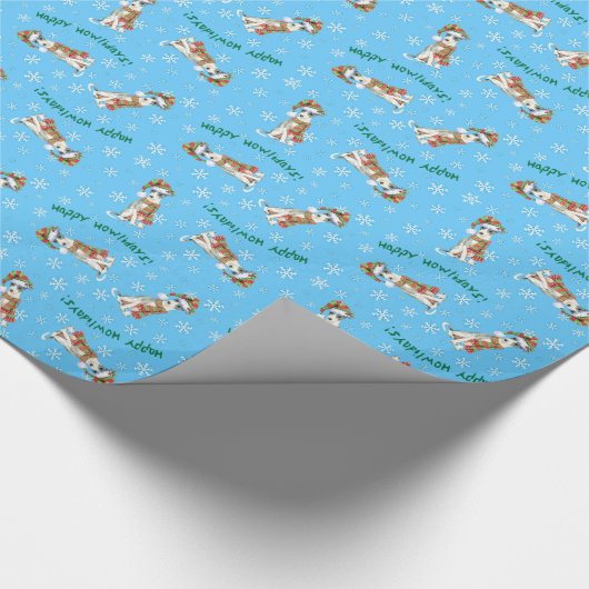 Howlidaysの幸せなイタリアン・グレーハウンド ラッピングペーパー (角)
