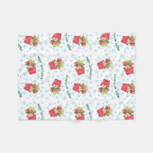 Howlidaysの幸せなシェットランド・シープドッグ フリースブランケット (正面(横))