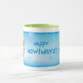 Howlidaysの幸せなシェットランド・シープドッグ マグカップ (中央)