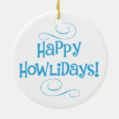 Howlidaysの幸せなスウェーデン語Vallhund セラミックオーナメント (裏面)