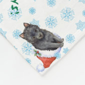 Howlidaysの幸せなスキッパーキ フリースブランケット (角)