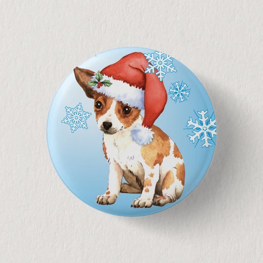 Howlidaysの幸せなチワワ 缶バッジ (正面)
