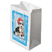Howlidaysの幸せなハスキー ミディアムペーパーバッグ (裏面アングル)