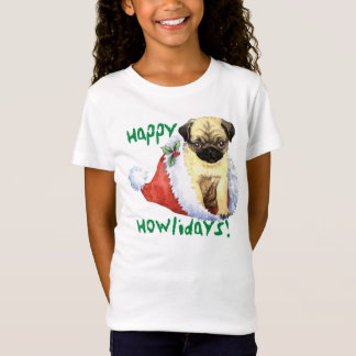 Howlidaysの幸せなパグ Tシャツ