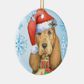 Howlidaysの幸せなブラッドハウンド セラミックオーナメント (右)