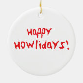 Howlidaysの幸せなマスティフ セラミックオーナメント (裏面)