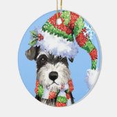 Howlidaysの幸せなミニチュア・シュナウツァー セラミックオーナメント (左)