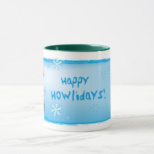 Howlidaysの幸せなミニチュア・シュナウツァー マグカップ (中央)