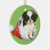 Howlidaysの幸せな日本語Chin セラミックオーナメント (右)