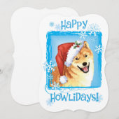 Howlidaysの幸せな柴犬 シーズンカード (正面/裏面)