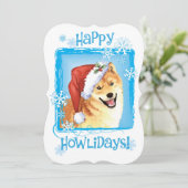 Howlidaysの幸せな柴犬 シーズンカード (スタンド正面)