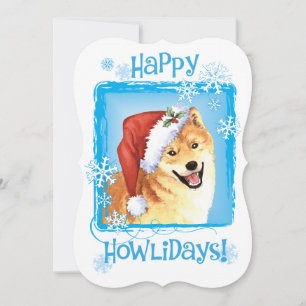 Howlidaysの幸せな柴犬 シーズンカード
