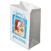 Howlidaysの幸せな柴犬 ミディアムペーパーバッグ (裏面アングル)