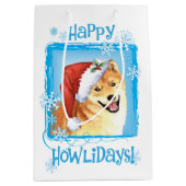 Howlidaysの幸せな柴犬 ミディアムペーパーバッグ (正面)