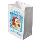 Howlidaysの幸せな柴犬 ミディアムペーパーバッグ (正面アングル)