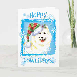 Howlidaysの幸せなSamoyed シーズンカード