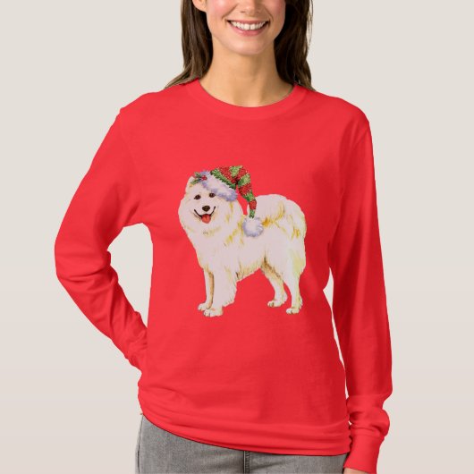 Howlidaysの幸せなSamoyed Tシャツ (正面)