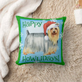 Howlidays幸せな膚触りがよいテリア クッション (ブランケット)