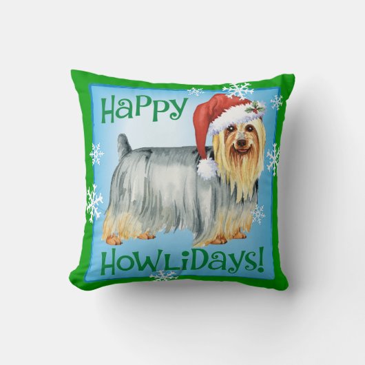 Howlidays幸せな膚触りがよいテリア クッション (正面)
