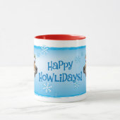 Howlidays幸せなTreeingの歩行者 マグカップ (中央)