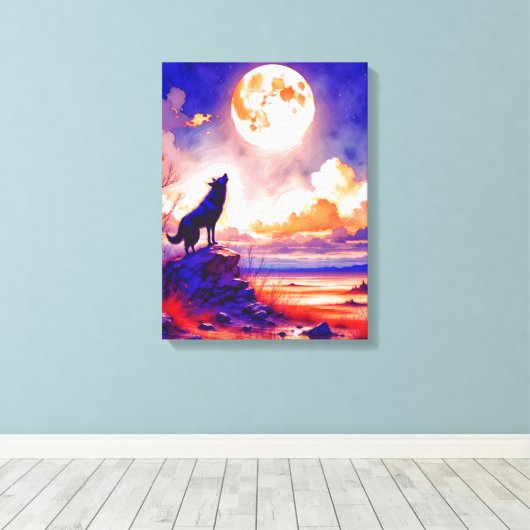 howling キャンバスプリント (インサイチュ (ウッドフロア))