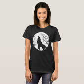 Howling At The Moon Wolves Goth Gothic Wolf 1 Tシャツ (正面フル)