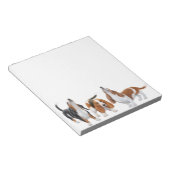 Howling Basset Hound Dogsメモ帳 ノートパッド (アングル)