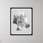 Howling Coyotes Animal Watercolor Wildlife Art キャンバスプリント (正面)