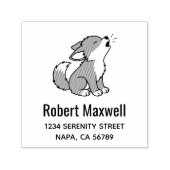 Howling Gray Wolf Pup Address セルフインキングスタンプ (デザイン)