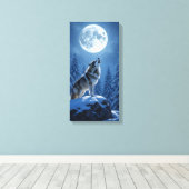 Howling Wolf キャンバスプリント (インサイチュ (ウッドフロア))