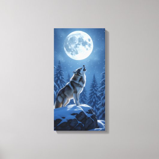 Howling Wolf  キャンバスプリント (正面)