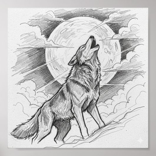 Howling Wolf Concept Art ポスター (正面)