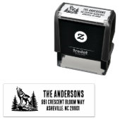 Howling Wolf Family Name Return Address セルフインキングスタンプ (インサイチュ)