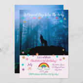 Howling Wolf in Wilderness 招待状 (正面/裏面)