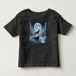 Howling Wolf In Winter トドラーTシャツ
