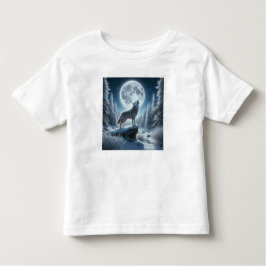 Howling Wolf In Winter トドラーTシャツ