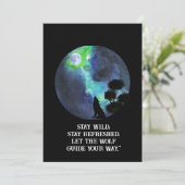 Howling Wolf Moonlight – Mystical Forest Night Wat 招待状 (スタンド正面)