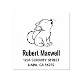 Howling Wolf Pup Address ラバースタンプ (インプリント)